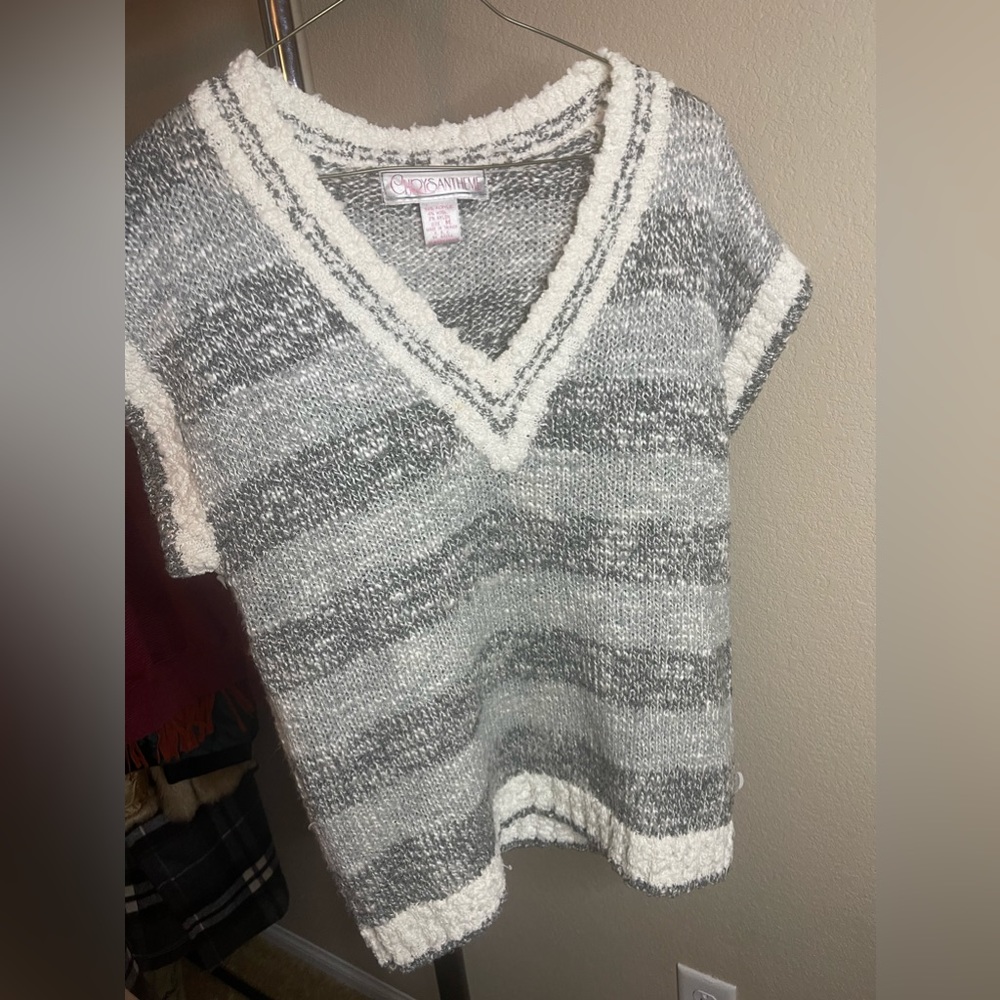 Grey fuzzy sweater